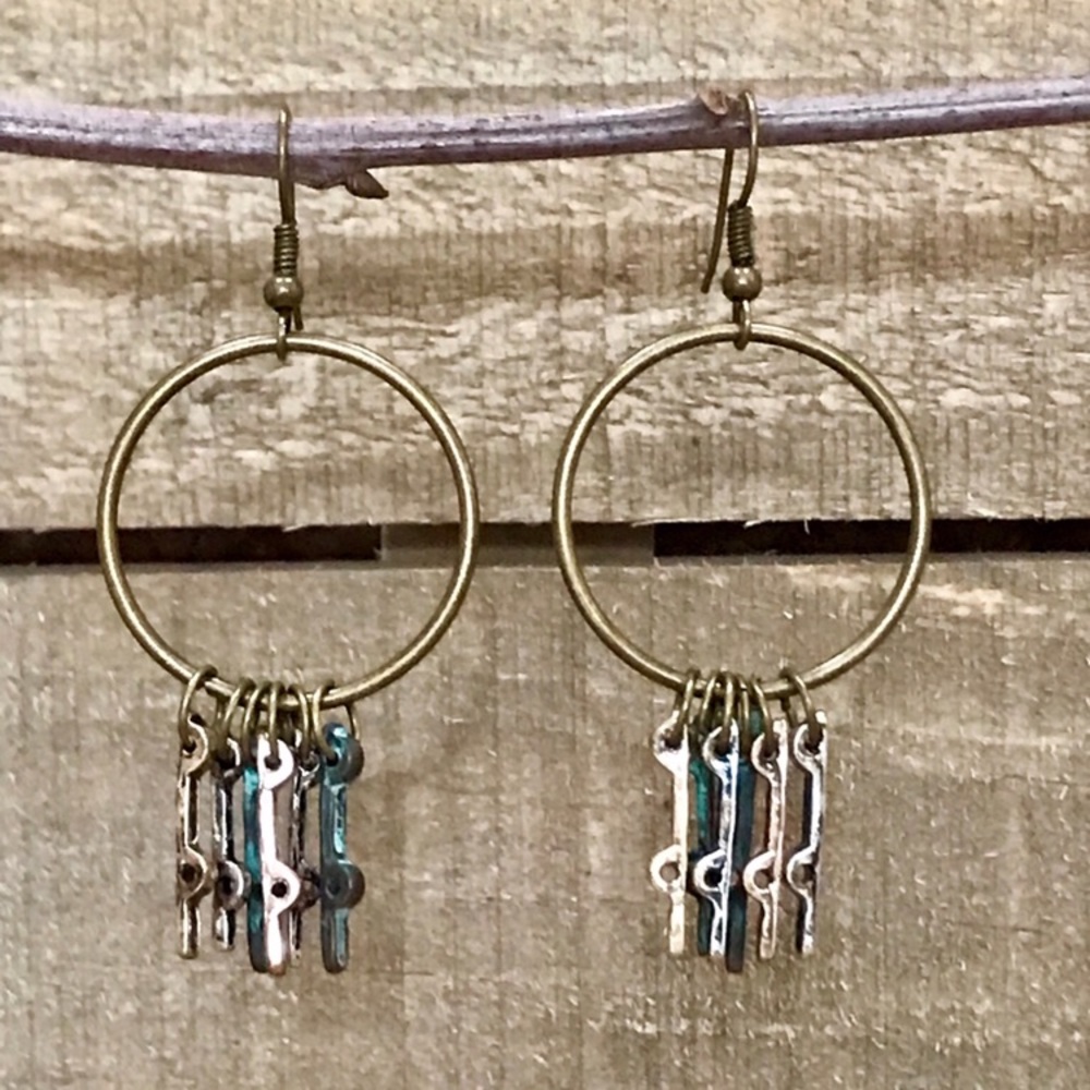 Earrings Handmade Repurposed Jewelry Boho Unique